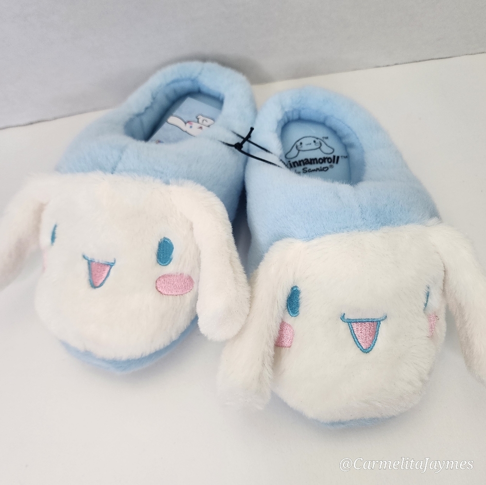 CINNAMOROLL 🐰 Plush Hello Kitty & Friends Women's Slippers Official Sanrio NWT